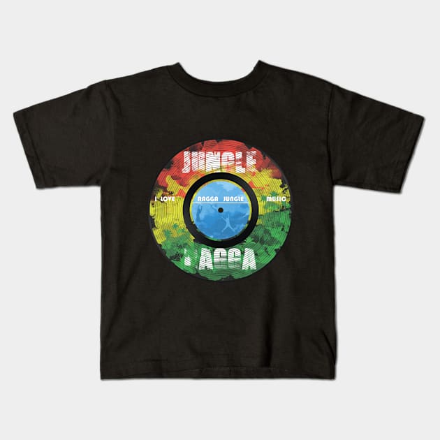 Ragga Jungle Music Kids T-Shirt by Kostikus